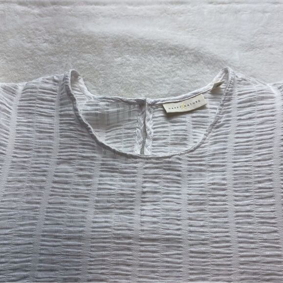 Happy Nature White Ruffled Sleeve Top Size XL - Picture 6 of 9
